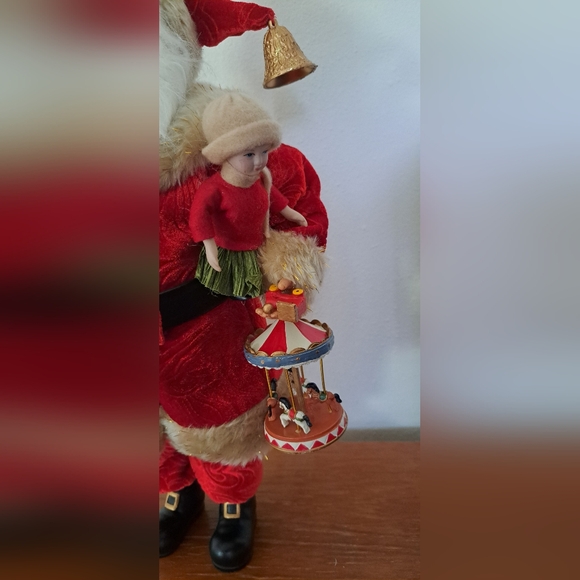 Festive Santa Claus Holiday Figurine in Red - Picture 8 of 16